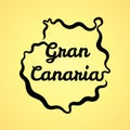 Simple map of Gran Canaria Royalty Free Stock Photo