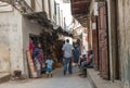 Simple market street in Stone town