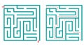 Simple maze abstract game with answer. Easy labyrinth for kids