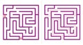 Simple maze abstract game with answer. Easy puzzle for kids