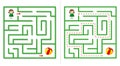 Simple maze abstract game with answer. Help girl find ball
