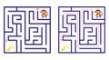 Simple maze abstract game with answer. Help monkey find banana