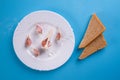 simple meal. bread and garlic Royalty Free Stock Photo