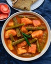 Simple meal Singhi aloo- moringa or drumstick curry with roti