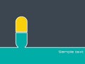 Simple medical background with pill silhouette