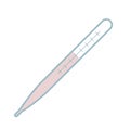 Simple medical mercury thermometer icon