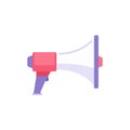 Simple megaphone symbol for loud voice speaking side view icon vector illustration