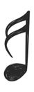 Simple melody music note symbol Royalty Free Stock Photo