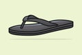 Simple Men Beach Footwear Slipper or Sandal vector illustration. Beauty fashion objects icon concept. Boys unique style slipper Royalty Free Stock Photo