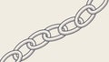 Simple Metal Chain Link Interconnected Design Element, vector design Generative AI Royalty Free Stock Photo