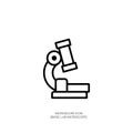 Simple Microscope Icon - Basic Lab Equipment Royalty Free Stock Photo