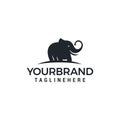 Simple and minimal elephant logo design concept