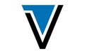 Simple minimal V letterform logo Royalty Free Stock Photo