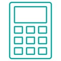 Simple minimal modern line calculator icon