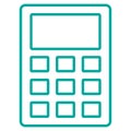 Simple minimal modern line calculator icon