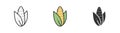 Simple minimalism corn icons in three variations