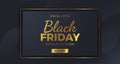 Simple and minimalism elegant sale offer black friday poster banner template Royalty Free Stock Photo