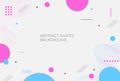 Simple Minimalist Abstract White Blue and Pink Wave Memphis Background with Simply Curve Lighting Element. Vector Illustration Royalty Free Stock Photo