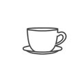 Simple Minimalist Coffee Mug Cup Icon Illustration for Cafe Bar Logo Design Royalty Free Stock Photo