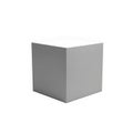 A simple, minimalist 3d rendering of a gray corner cube against Royalty Free Stock Photo
