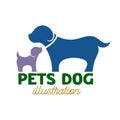 Simple Minimalist Dog Family Silhouette for Pet Store Illustration Royalty Free Stock Photo