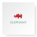 Simple Minimalist Elephant Logo Design Vector