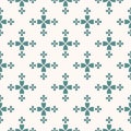 Simple minimalist floral texture. Green and white geometric seamless pattern Royalty Free Stock Photo