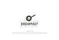 Simple Minimalist Frying Pan with Egg Sunny Side Up for Breakfast Logo Design