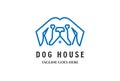 Simple Minimalist Geometric Dog House Logo Design Royalty Free Stock Photo