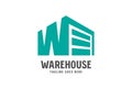 Simple Minimalist Initial Letter W for Warehouse Logo Design