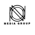 A simple minimalist logo black on white named for "ON Media Group" suitable for company