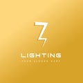 Lighting Simple Minimalist Modern Logo Concept