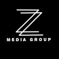 A simple minimalist logo white on black named for "Z Media Group" suitable for company