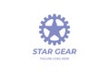 Simple Minimalist Star Gear Cog Chain Sprocket for Industry Car or Bike Logo Design Vector Royalty Free Stock Photo