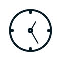 Simple and minimalist wall clock icon in lineart vector for web icons, applications and icon presentations Royalty Free Stock Photo