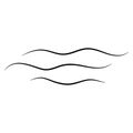 Simple minimalist waves handdrawn water lake river logo vector illustration, design on white background