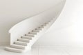 Simple minimalist white empty staircase mock-up