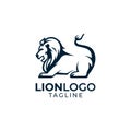 Minimalist lion logo design template