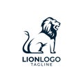 Minimalist lion logo design template