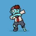 Simple and minimalist Zombie Mascot illustration design