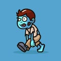 Simple and minimalist Zombie Mascot illustration design