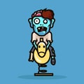 Simple and minimalist Zombie Mascot illustration design