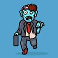 Simple and minimalist Zombie Mascot illustration design