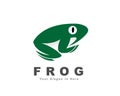 Simple minimalistic abstract green frog logo design inspiration