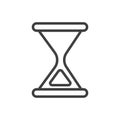 Simple minimalistic black and white hourglass icon vector. Vector illustration decorative design