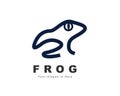 Simple minimalistic elegance line art frog logo design inspiration