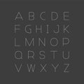 Simple minimalistic font. Vector english alphabet. Thin linear latin letters