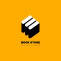 Simple minimalistic logotype of books. Book store logo Royalty Free Stock Photo