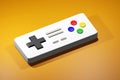 Simple minimalistic retro game controller object, vintage gaming hardware, console emulation and console controls abstract concept