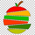 Simple Mix Fruit for your symbol at transparent effect background